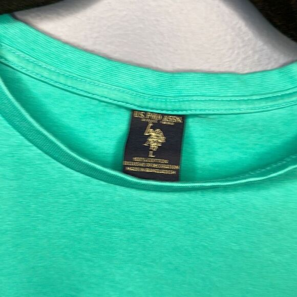US Polo Assn. Short Sleeve Tee with Pocket Green Size  L - Picture 2 of 4